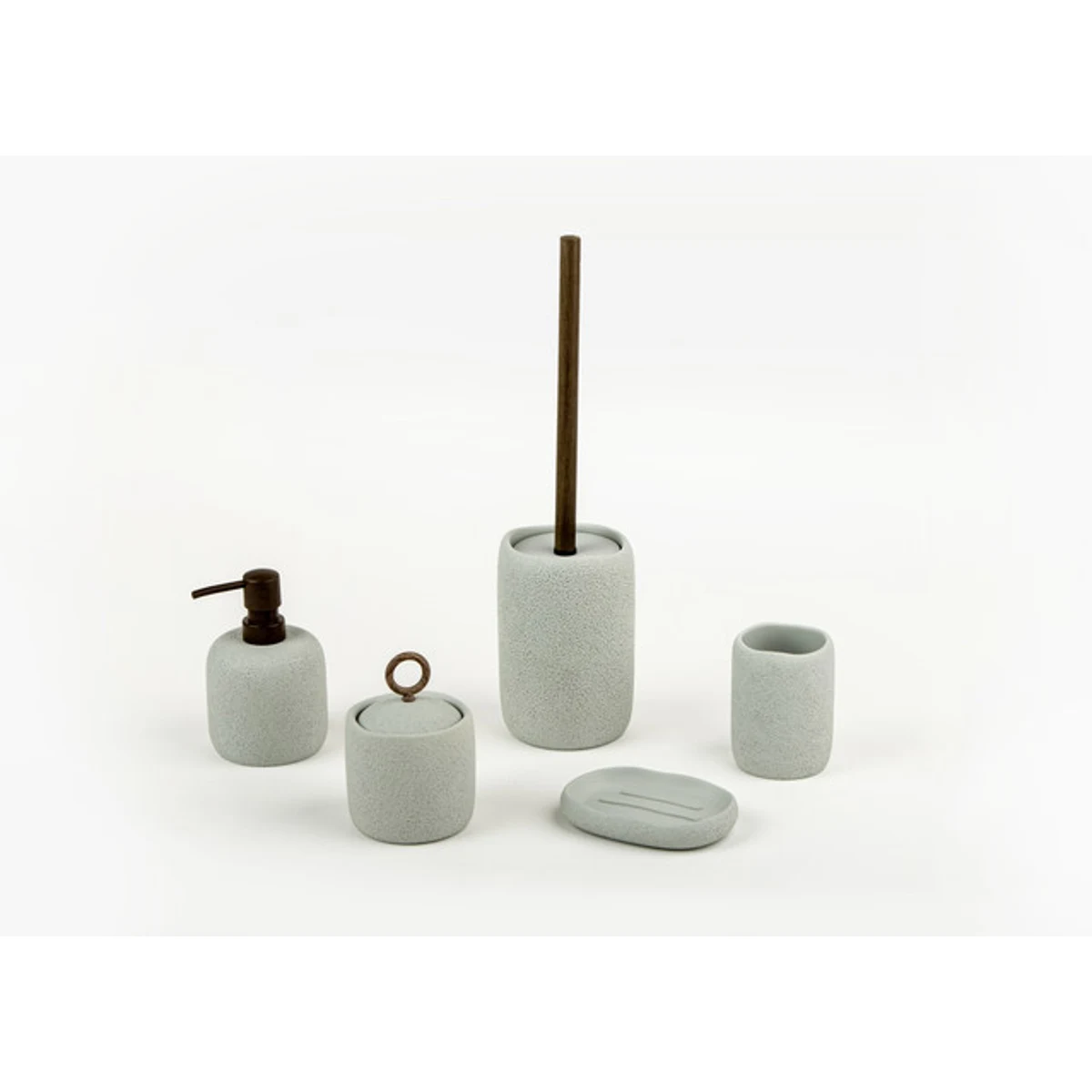 Manamo Elegance Toothpaste Dispenser Polyresin Gray  7.7x7.7x9.7 cm