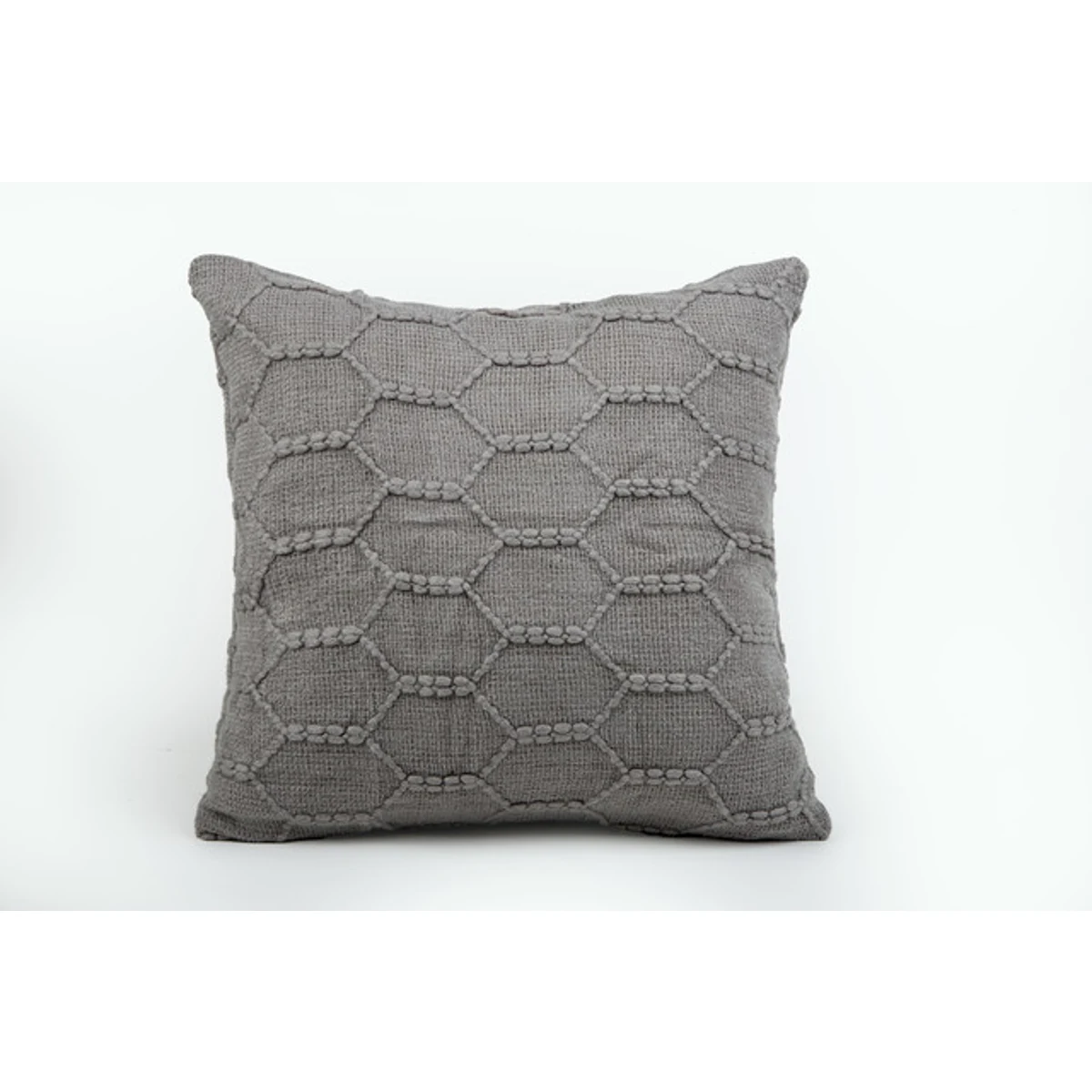 Manamo Honeycomb Decorative Pillow Case Acrylic Light Grey 45x45 cm