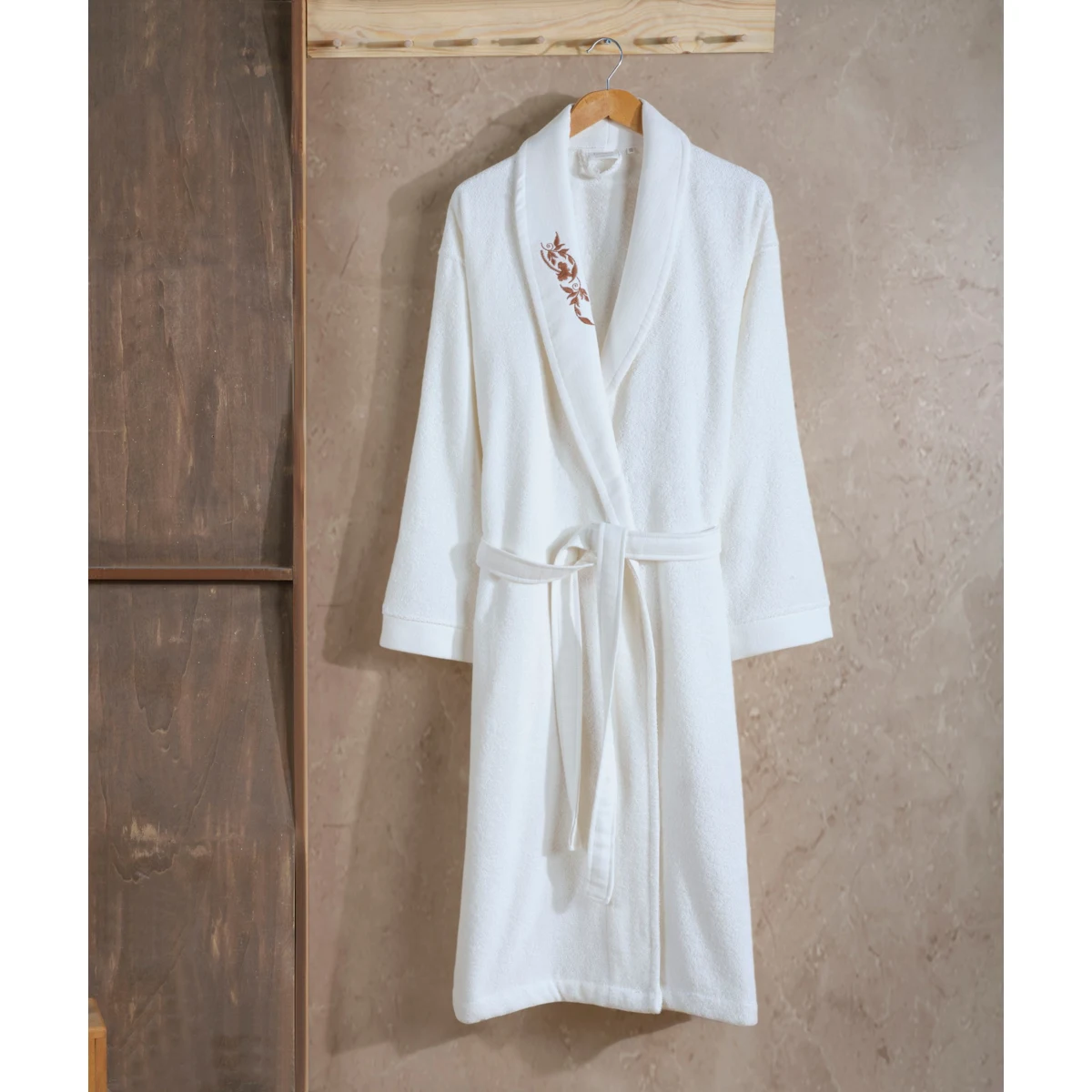 Manamo Elain Bathrobe Cotton Ecru L/XL