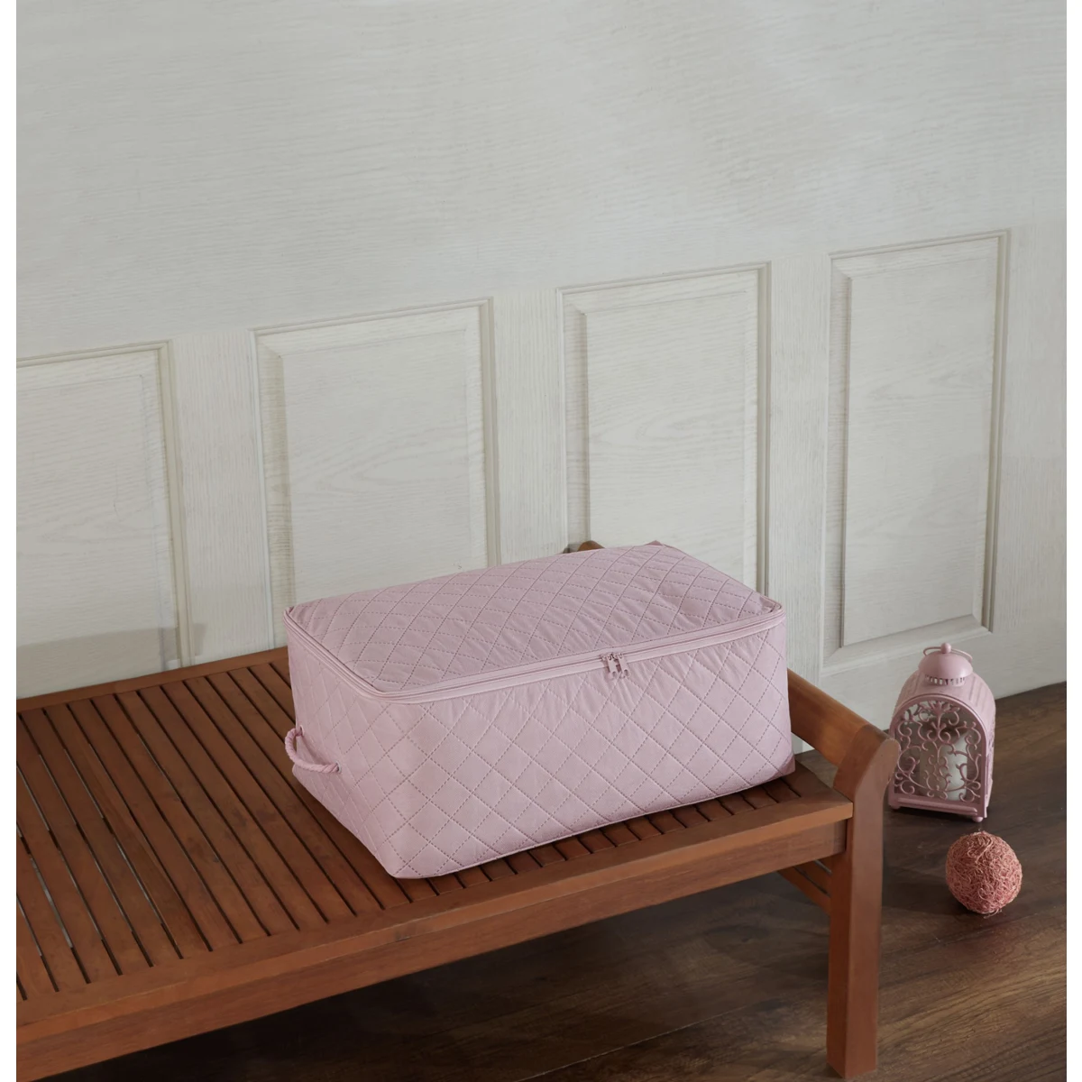 Manamo  Plain Organizer Quilted Pink 52x30x24 cm