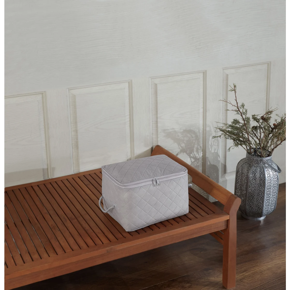 Manamo  Plain Organizer Quilted Grey 30x22x18 cm