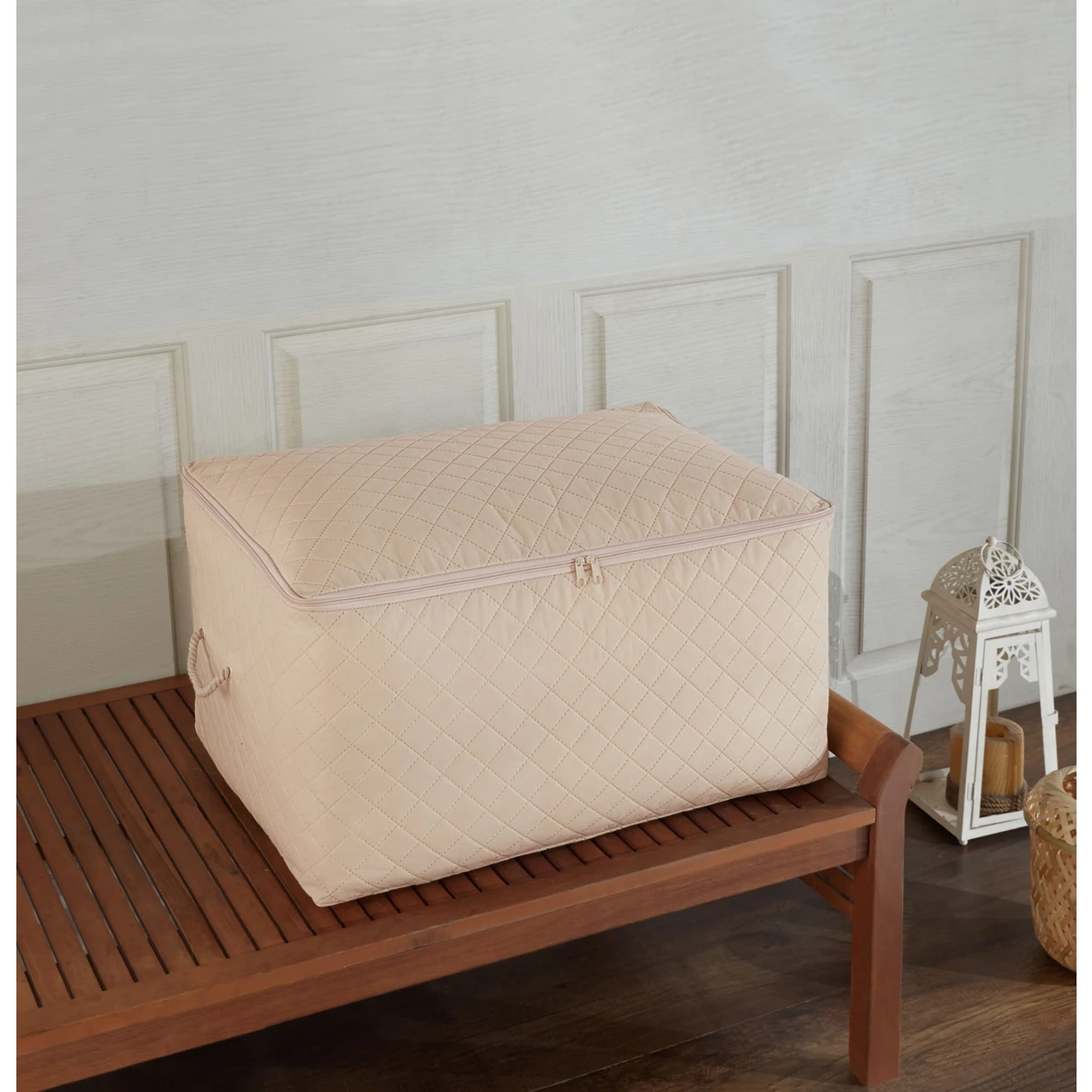 Manamo  Plain Organizer Quilted Beige 64x41x35 cm