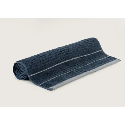 Manamo Bettine Jacquard Bath Towel Cotton Indigo 70x140 cm
