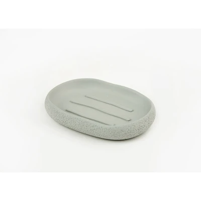Manamo Elegance Soap Dish  Polyresin Gray  13.2x9.3x2.4 cm