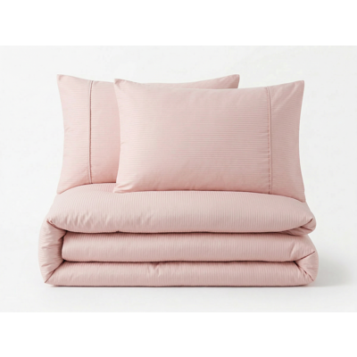 Manamo Luxury Bed Linen Set Stripe Saten Blush  200x220 +240x260+50x70 cm (2 pcs.)