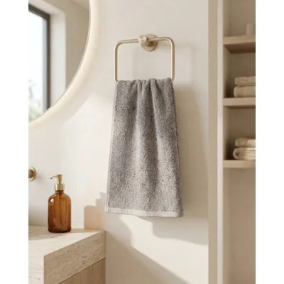 COMPASS LİNE YARN BATH TOWEL GREY 70X140