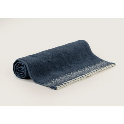 Manamo Blen Jacquard Face Towel Cotton Indigo 50x85 cm