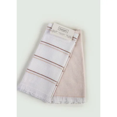 BAGGY - HARVEY JACQUARD KITCHEN TOWEL SET OF 2 POWDER 50X70