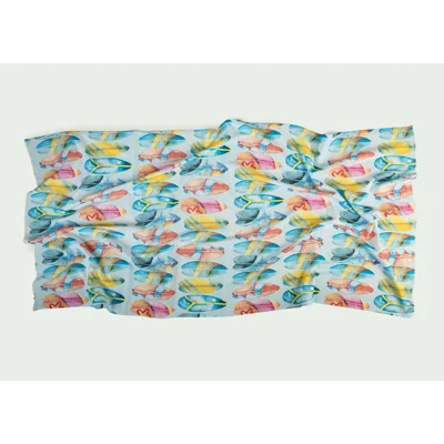 DIGITAL PRINTED BEACH TOWEL SURFING MULTI 90X180
