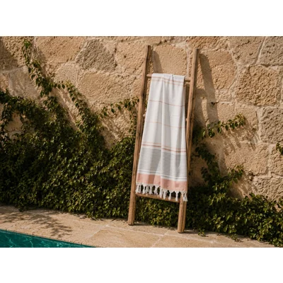 Manamo Beverly Peshtery Beach Towel Cotton Salmon 90x180 cm