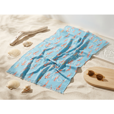 DIGITAL PRINTED BEACH TOWEL MULTI SWIMMER 90X180