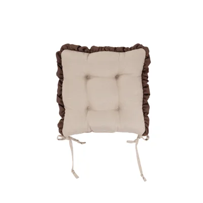 Manamo Amy Chair Pad Polyester Beige 40x40x3 cm