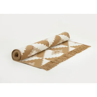 Manamo Hourglass Carpet Acrylic Brown/Ecru 80x150 cm