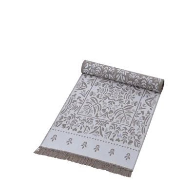 Manamo Leaf Fringed Rug Acrylic Beige 120x180 cm